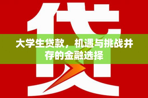 新县大学生贷款，机遇与挑战并存的金融选择