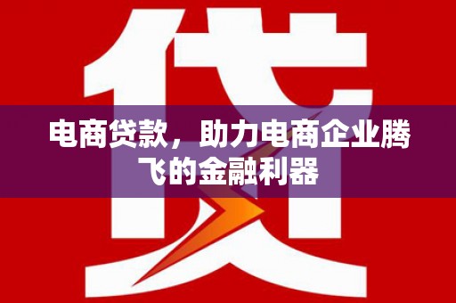 新县电商贷款，助力电商企业腾飞的金融利器