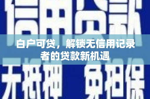 新县白户可贷，解锁无信用记录者的贷款新机遇