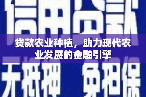 新县贷款农业种植，助力现代农业发展的金融引擎