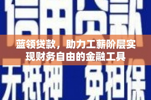 新县蓝领贷款，助力工薪阶层实现财务自由的金融工具