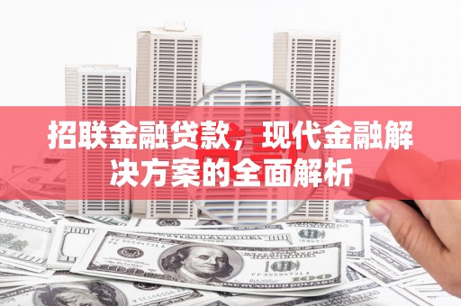 新县招联金融贷款，现代金融解决方案的全面解析
