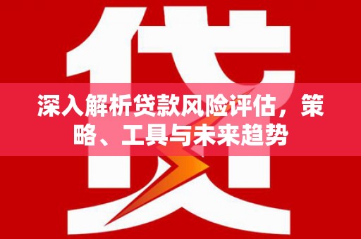 新县深入解析贷款风险评估，策略、工具与未来趋势