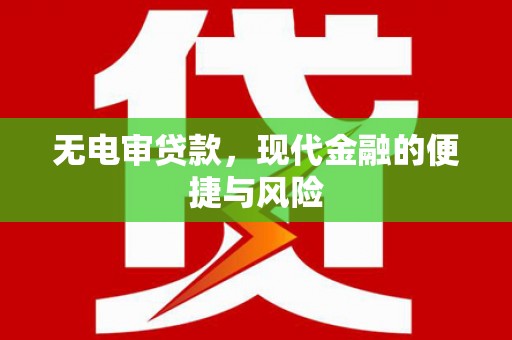 新县无电审贷款，现代金融的便捷与风险