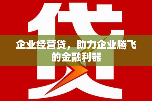 新县企业经营贷，助力企业腾飞的金融利器