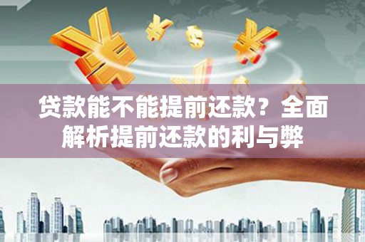 新县贷款能不能提前还款？全面解析提前还款的利与弊