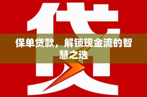 新县保单贷款，解锁现金流的智慧之选